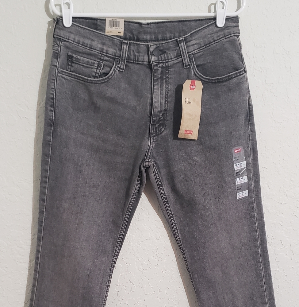 Levis 511 Charcoal Black Gray Men's Jeans - WORN ONCE / NO TAGS